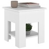 vidaXL Coffee Table White 15.7 in.x15.7 in.x16.5 in. Engineered Wood - 4 of 4
