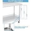 Stainless Steel Table, Heavy-Duty Metal Commercial Prep Table with Open Storage Racks for Restaurant Kitchens, Home, Hotels, Food Preparation - 3 of 4