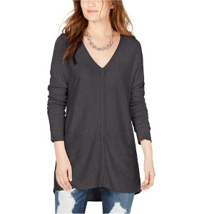 I.N.C International Concepts Womens V-Neck Sweater Tunic Blouse, Grey, Large - 1 of 1