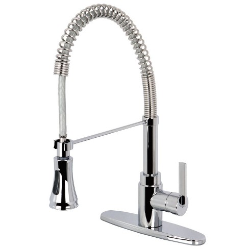 Modern Spiral Pull Down Kitchen Faucet Chrome - Kingston Brass : Target