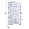 CAVINAS Patio Decorative Screen Metal Fence Privacy Screen with Grid Pattern for Outside and Garden, 76" H×48" W - 3 of 4