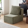 165" Corduroy Modular Sectional Cloud Sofa with Deep Seat, Cup Holders, and No Assembly Required - 3 of 4
