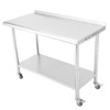 Stainless Steel Prep Table 48x24 Inch, NSF Certified Kitchen Work Table with Adjustable Undershelf, Heavy Duty & Rustproof for Restaurants, Bakeries - 4 of 4