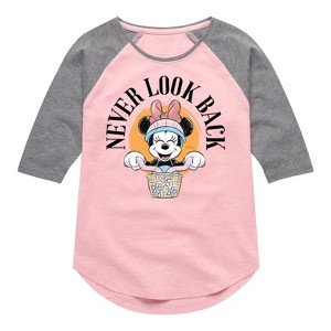 Girls' - Disney - Never Look Back Shirt Tail Raglan Graphic T-shirt - 1 of 4