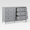 Saracina Home Stiva Classic Mid Century Modern Horizontal 6 Drawer Dresser Gray - 3 of 4