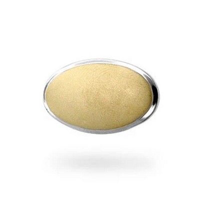 ShineHigh Oval Eye Pendant – Matte Goldtone Oval Charm with Genuine Gold Finish on Classic Silhouette for Minimalist Styling