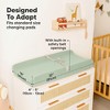 2pk Isla Changing Pad Covers for Girl, Boy, Soft Contoured Diaper Changing Table Pad Cover Sheets Neutral - 4 of 4