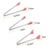 Unique Bargains Stainless Steel Silicone Tips Heart Hand Glove Shape Mini Food Tongs 3 Pcs - 2 of 4