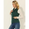 Allegra K Women's Zip-Up Sleeveless Turn Down Collar Cargo Utility Vest with Pockets - 3 of 4