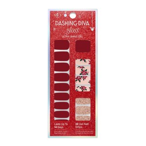 Dashing Diva Gloss Nail Art - Poinsettia Princess - 32ct - 1 of 4