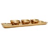 Classic Touch Textured Gold 4 Bowl Relish Dish - 15.52"L - 3 of 3