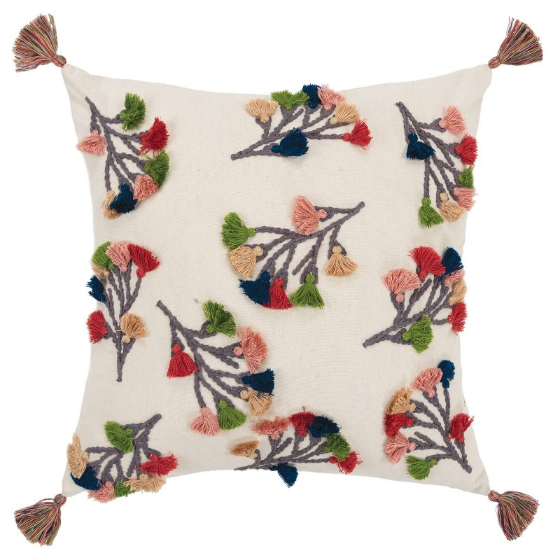 Botanical Throw Pillow Cover - Rizzy Home, 1 of 8