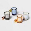 4pk Candle Gift Set Rainwater Lily + Marine Moss + Desert Amber + Charcoal Black Teak - Threshold™ - 3 of 3