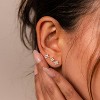 5 Pairs 14K Gold Plated Stud Earrings for Women, Hypoallergenic Earring Sets for Multiple Piercing, Premium Cubic Zirconia Studs - 4 of 4