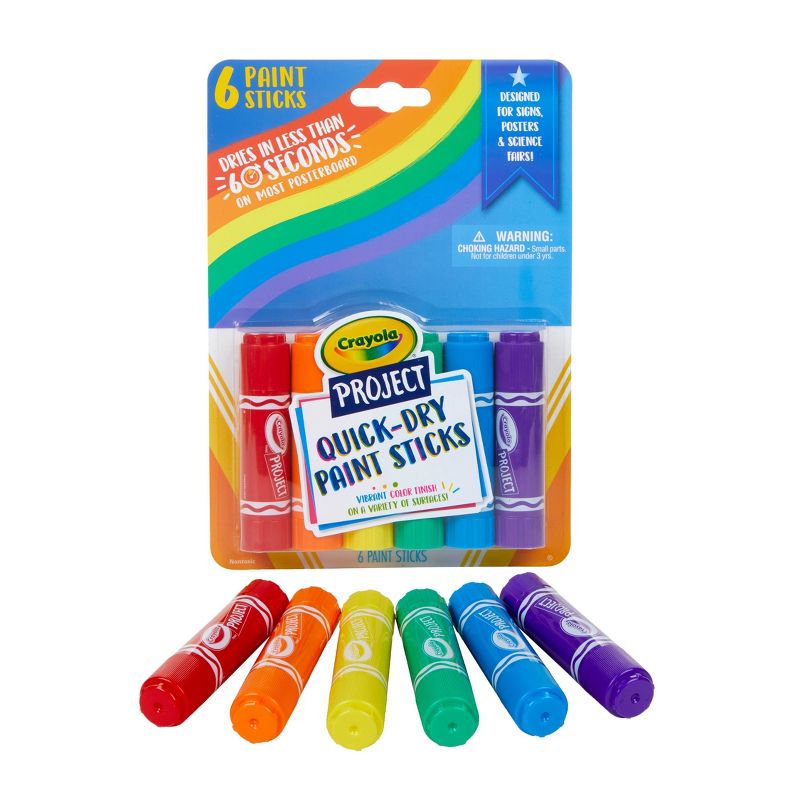 6ct Crayola Project Quick Dry Paint Sticks - Classic Colors, 2 of 7