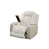 MAYEERTY Power Recliner Chair, Electric Leather Reclining Chair with USB Charging, Storage & Cup Holder for Living Room, White - 2 of 4