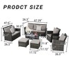 Spacious 7-Piece Outdoor Set: PE Wicker 9-Seater + Durable Frame – Ideal for Pool Parties - 2 of 4
