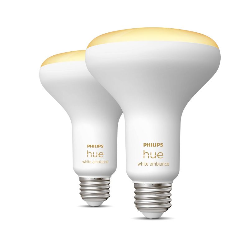 Philips Hue 2pk BR30 Warm-To-Cool LED Smart Bluetooth Lights and Bridge Compatible, 3 of 8