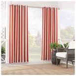 1pc 52"x84" Light Filtering Solstice Stripe Curtain Panel Red - Waverly Sun N Shade