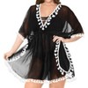 HAPPY BAY Women's Beach Cover Up Dress Summer Bikini L-XL Coal Solid - 4 of 4