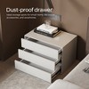 Luck Live The three-drawer bedside table, which is 31.4 inches in size, can be used as a storage cabinet in both the bedroom and the living room. - 4 of 4