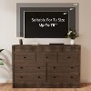 7 Drawer Dresser for Bedroom, 54" Wide Wooden Chest of Drawers, Fluted Storage Organizer for Living Room, Hallway and Entryway, Walnut - 3 of 4
