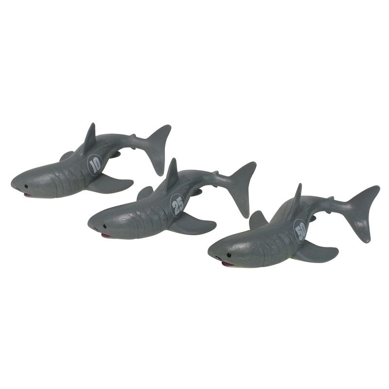 Swimline 3ct Shark Frenzy Swimming Pool Dive Toy Game 7" - Gray/White, 2 of 4