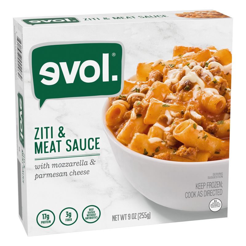 Evol Frozen Ziti &#38; Meat Sauce Pasta Bowl - 9oz, 2 of 4