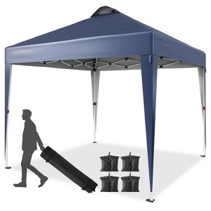 10 x 10 FT Pop Up Canopy Tent, Commercial Portable Canopy with Wheeled Carry Bag, Waterproof Party Tent for Patio, Garden - 1 of 4