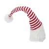Northlight Plush Gnome Head with Striped Hat Christmas Decoration - 19" - Red and White - 4 of 4