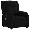 vidaXL Black Fabric Massage Recliner Chair - Manual Recline Function, Vibration Massage, Comfortable Padding for Elderly, Side Pocket, Sturdy Frame - 3 of 4