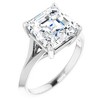 Pompeii3 4Ct Moissanite Asscher Cut Engagement Solitaire Ring 14k White or Yellow Gold - 3 of 4