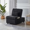 LOVMOR Convertible Sofa Bed,3-in-1 Multi-Functional Sleeper Chair w/Adjustable Backrest Recliner,Living Room Bed Room Furniture,Linen - 3 of 4