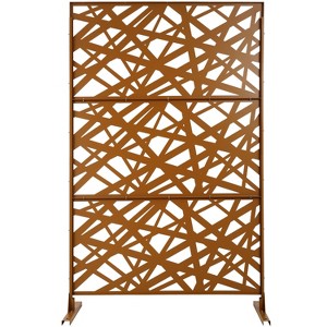 CAVINAS Matrix Metal Decorative Patio Screens, Outdoor & Indoor, Freestanding Decorative Privacy Screen for Deck Balcony Patio - 1 of 4