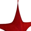 Northlight Foldable Tinsel Star Outdoor Christmas Decoration - 51" - Red - 4 of 4