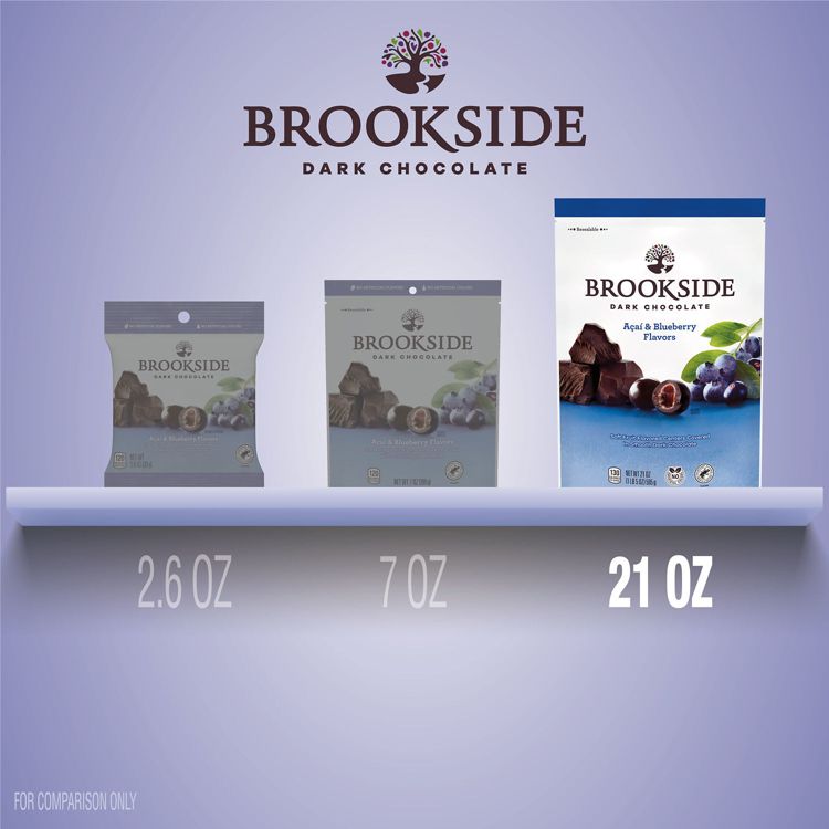 Brookside Dark Chocolate, Acai and Blueberry Flavored Snacking Chocolate Candy - 21oz, 6 of 7