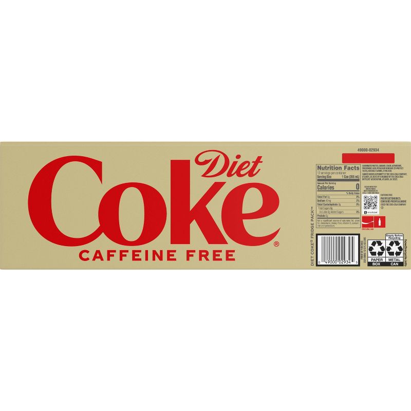 Diet Coke Caffeine Free - 12pk/12 fl oz Cans, 6 of 10