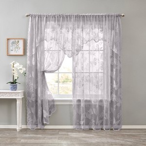 BrylaneHome Ella Lace Romantique Curtain - 1 of 1