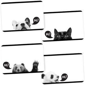 Avery Adhesive Name Tags, Cute Animals, Assorted (French Bulldog, Cat, Panda, Bear)  2-1/3" x 3-3/8", 80 Name Stickers (80028) - 1 of 4