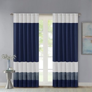 MAYEERTY Only 1 Pc Panel Polyoni Pintuck Curtain Panel - 1 of 4