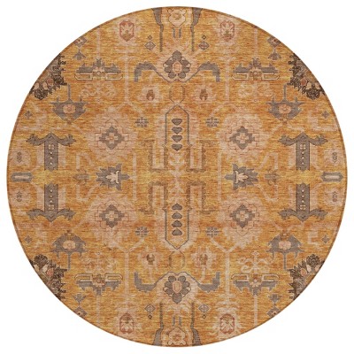Terra Cotta Beige And Gray Oriental Washable Indoor Outdoor Area Rug