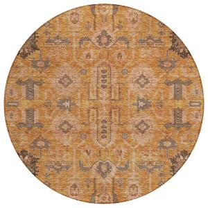 Terra Cotta Beige And Gray Oriental Washable Indoor Outdoor Area Rug - 1 of 4