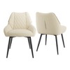 Clihome Fabric Soft Dining Chairs (Set of 2) - 2 of 4