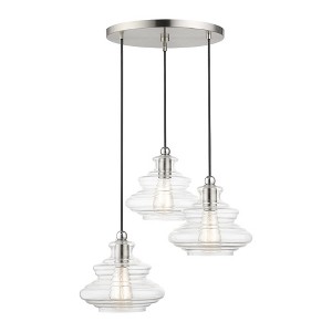 Livex Lighting Everett 3 - Light Pendant in  Brushed Nickel/Polished Chrome - 1 of 4
