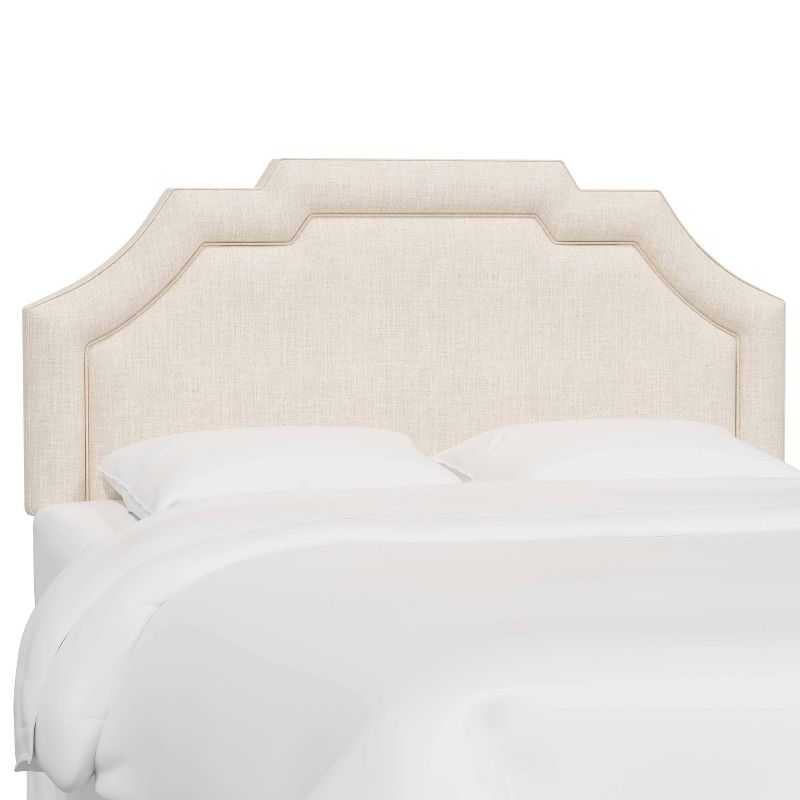 Skyline Furniture Axel Notched Bordered Headboard Linen, 3 of 8