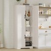 Kitchen Pantry Cabinet, Freestanding White Pantry Storage Cabinet, 60" Cupboard, Tall Bathroom Storage Cabinet - 3 of 4