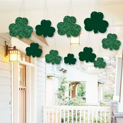 Big Dot of Happiness Hanging St. Patrick's Day - Outdoor Hanging Decor - Saint Patty's Day Party Decorations - 10 Pieces