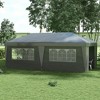 Resenkos Backyard Garden Canopy, Camping Canopy Screen Tent,10' x 19.5' Pop Up Canopy Tent w/ Sidewalls, Leg Weight Bags, Wheeled Carry Bag, Gray - 4 of 4