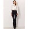 INSPIRE CHIC Women's See Through Mock Neck Long Sleeve Floral Lace Blouse - 3 of 4
