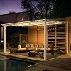 CLIHOME 12 ft. x 12 ft. Aluminum Sloped Roof Outdoor Hardtop Pergola with UV-Blocking Polycarbonate Patio Cove - 3 of 4